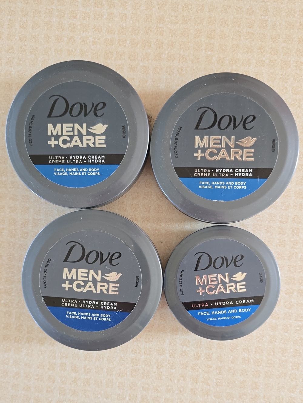 Dove Men+Care Ultra Hydra Cream – Gray Jar with Blue Label